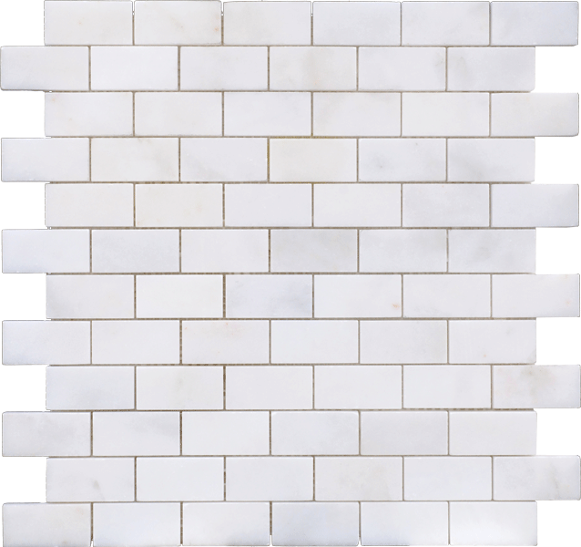 AFYON WHITE HONED 1x2 MOSAIC