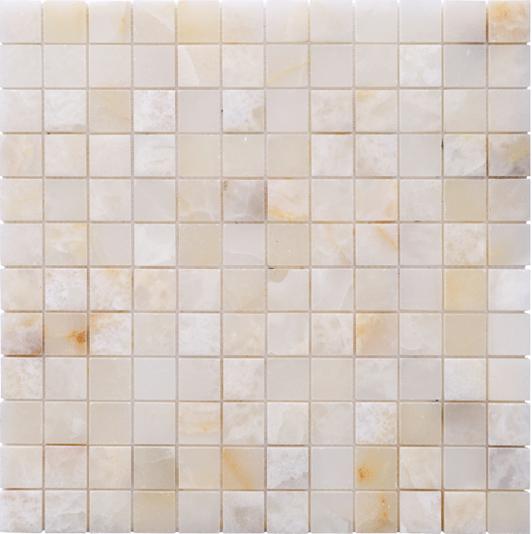 WHITE ONYX POLISHED MOSAIC